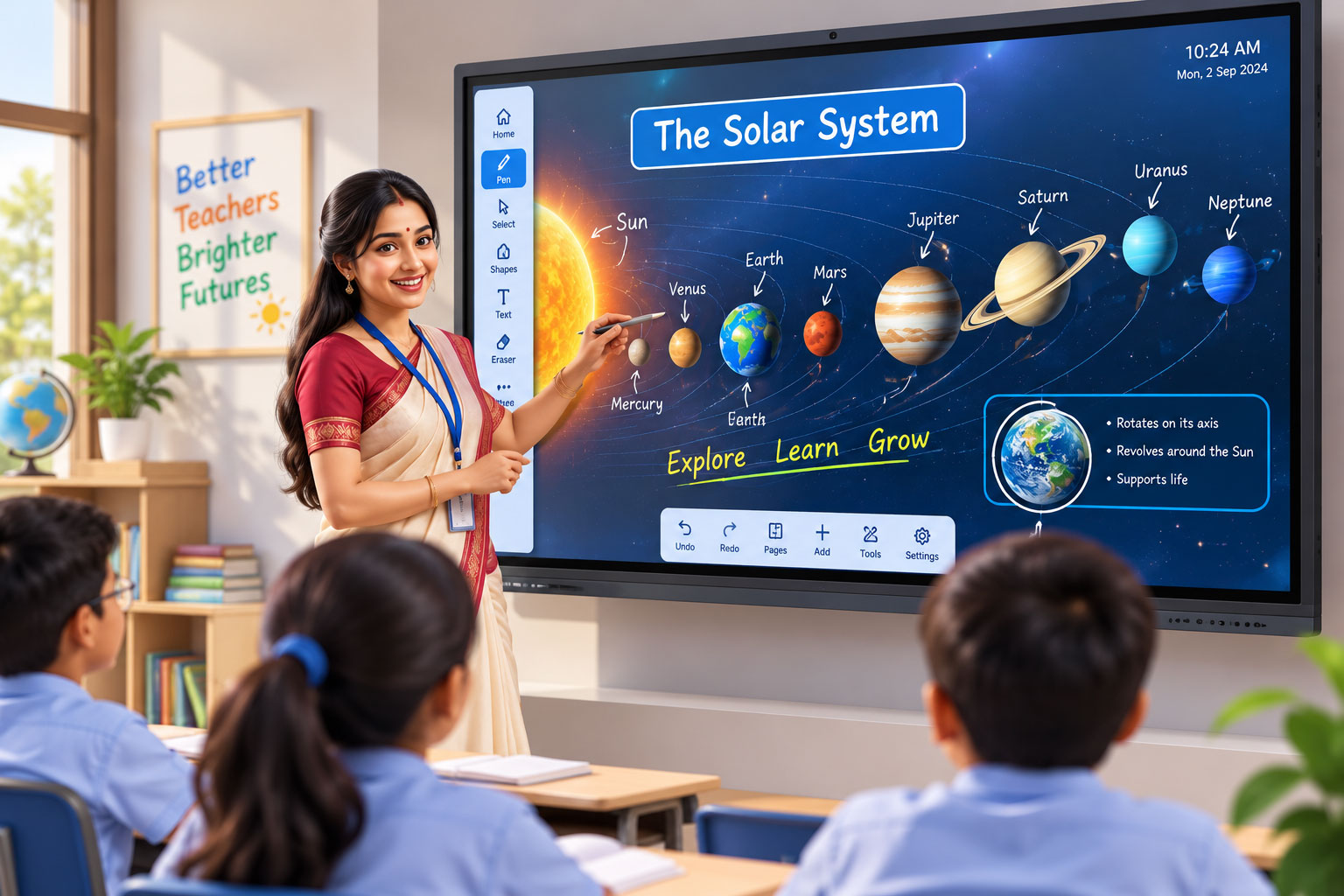 Smart Classroom with Interactive Display